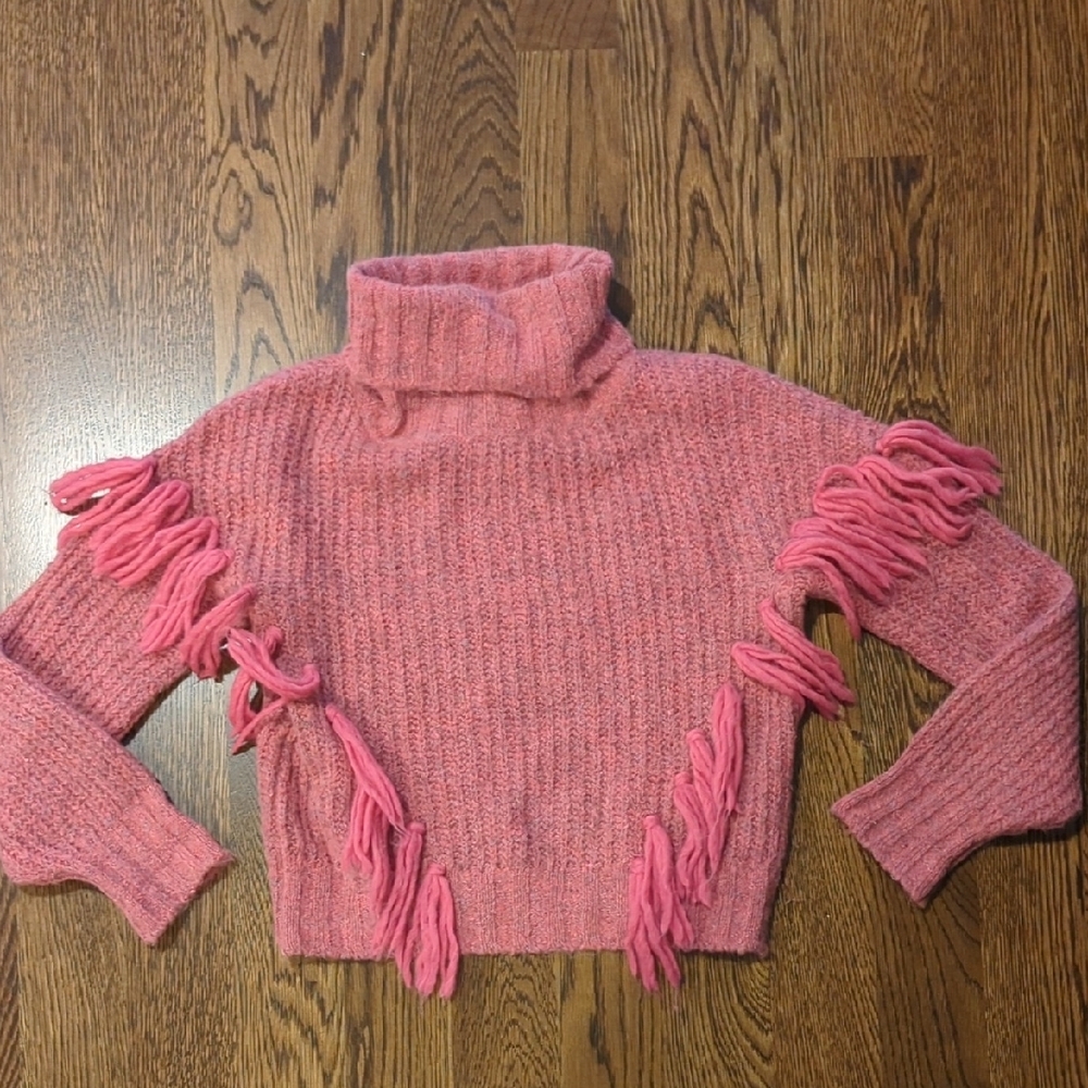 Cozy Pink Turtleneck Sweater